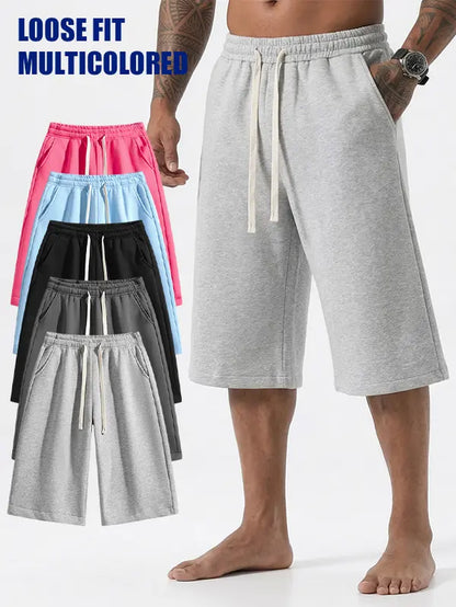 Summervibes Men’S Solid Color Shorts, Men’S Bermuda Shorts, Athletic Casual Shorts with a Belt and Pockets, Breathable Summer Casual Wear for Men, Summer Shorts, Spring New Release